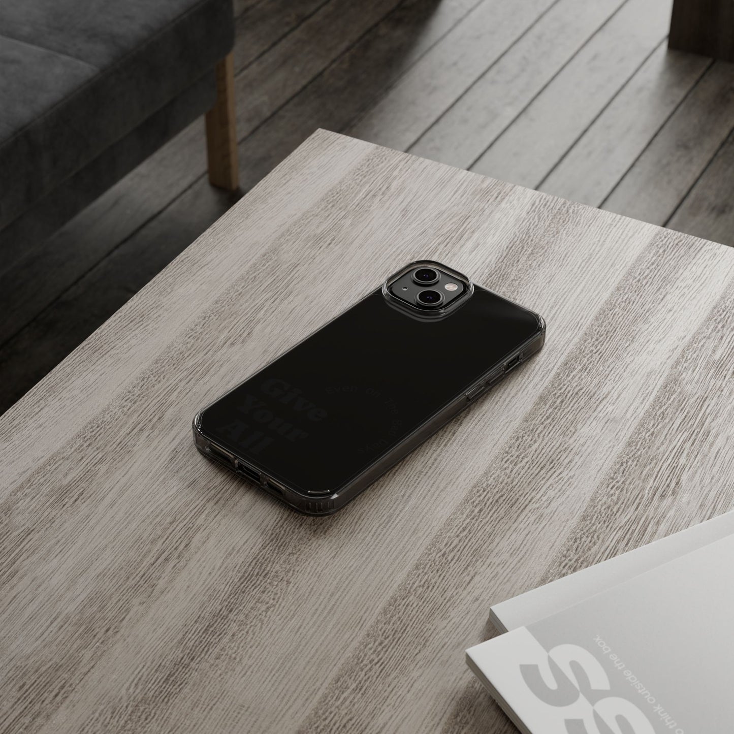 Motivational Phone Case Clear/Black