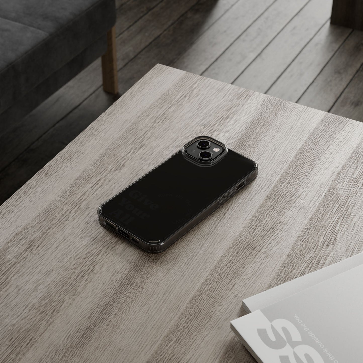 Motivational Phone Case Clear/Black