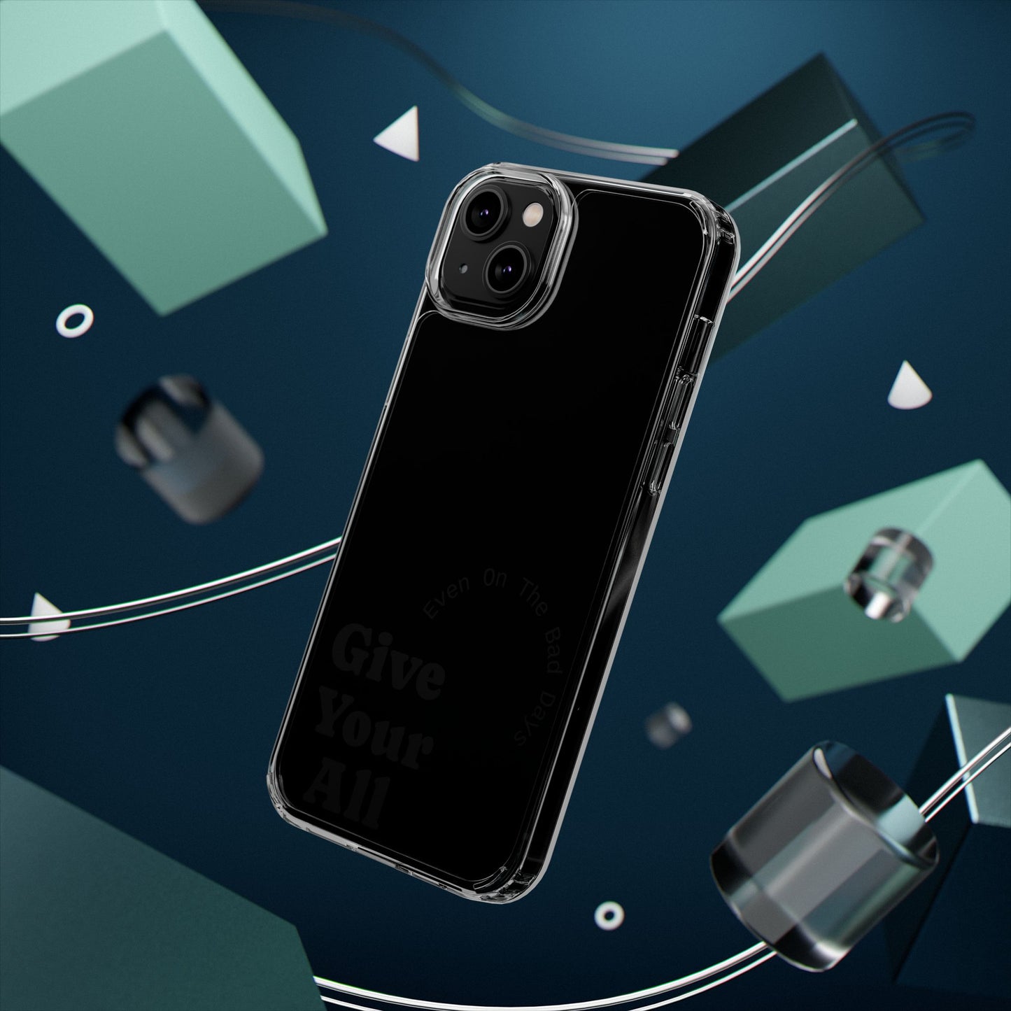 Motivational Phone Case Clear/Black